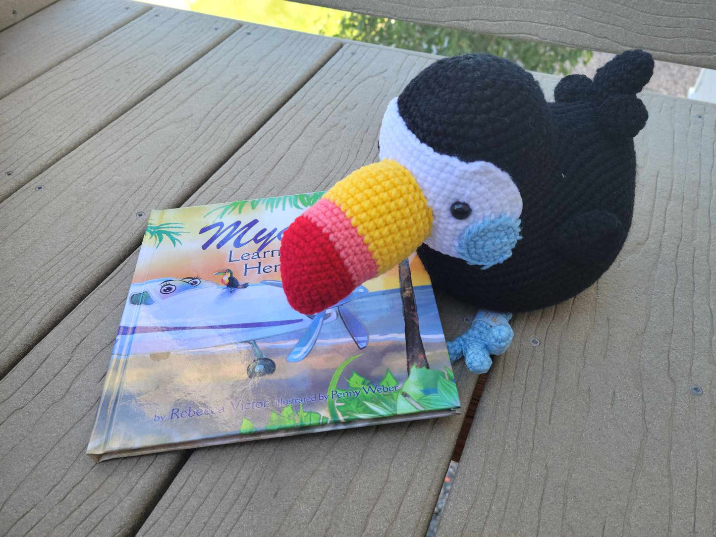 Mya Learns To Count Her Blessings HADBACK and Handmade Toucan Plush
