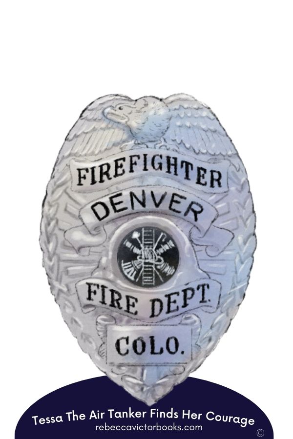 Denver Fire Fighters Badge clear sticker