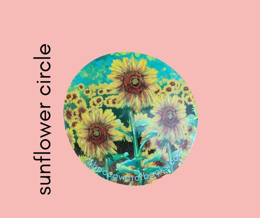 Sunflower Circle Sticker
